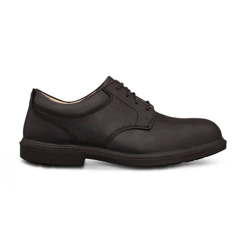 38-275 Lace-Up Safety Shoe Executive Style With Steel Toe Black 38275