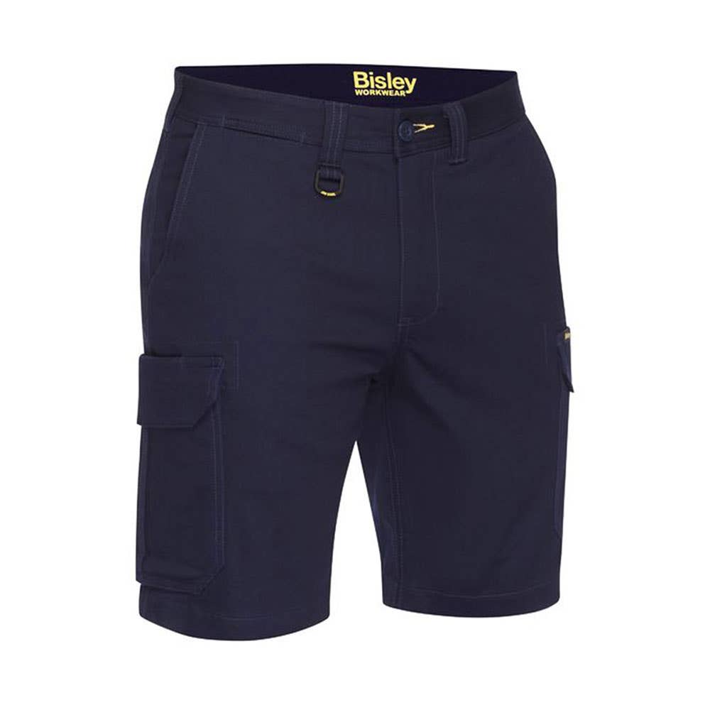 Stretch Cotton Drill Cargo Short 102R Navy Bisley 479063 BSHC1008 BPCTR02