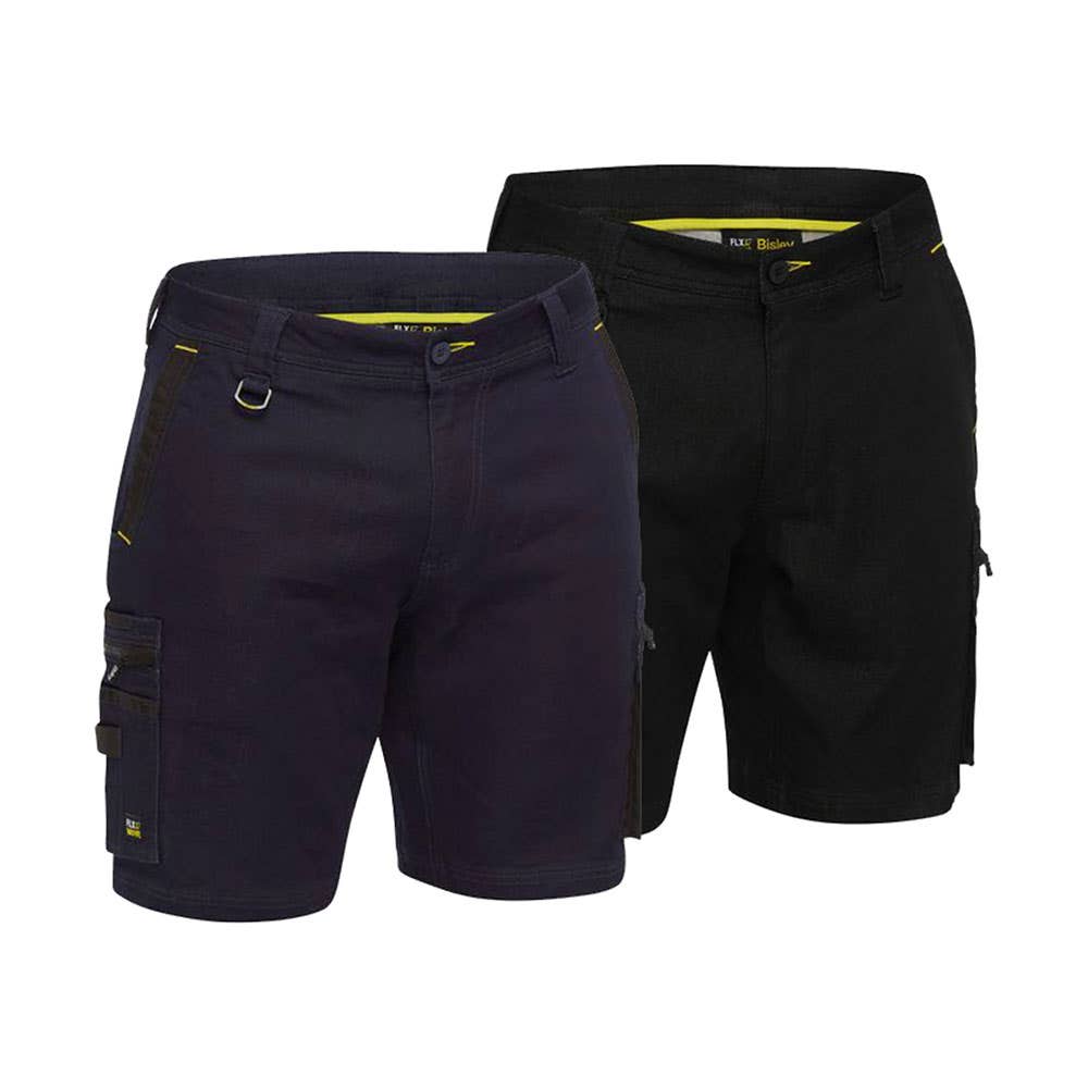 BSHC1335 Flx & Move Stretch Denim Zip Cargo Shorts 265gsm BSHC1335