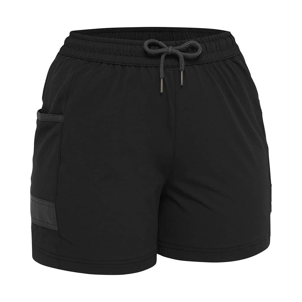 BSHL1331 Flx & Move Women's 4-Way Stretch Elastic Waist Shorts 170gsm Black 16 40050437 BSHL1331 BBLK16
