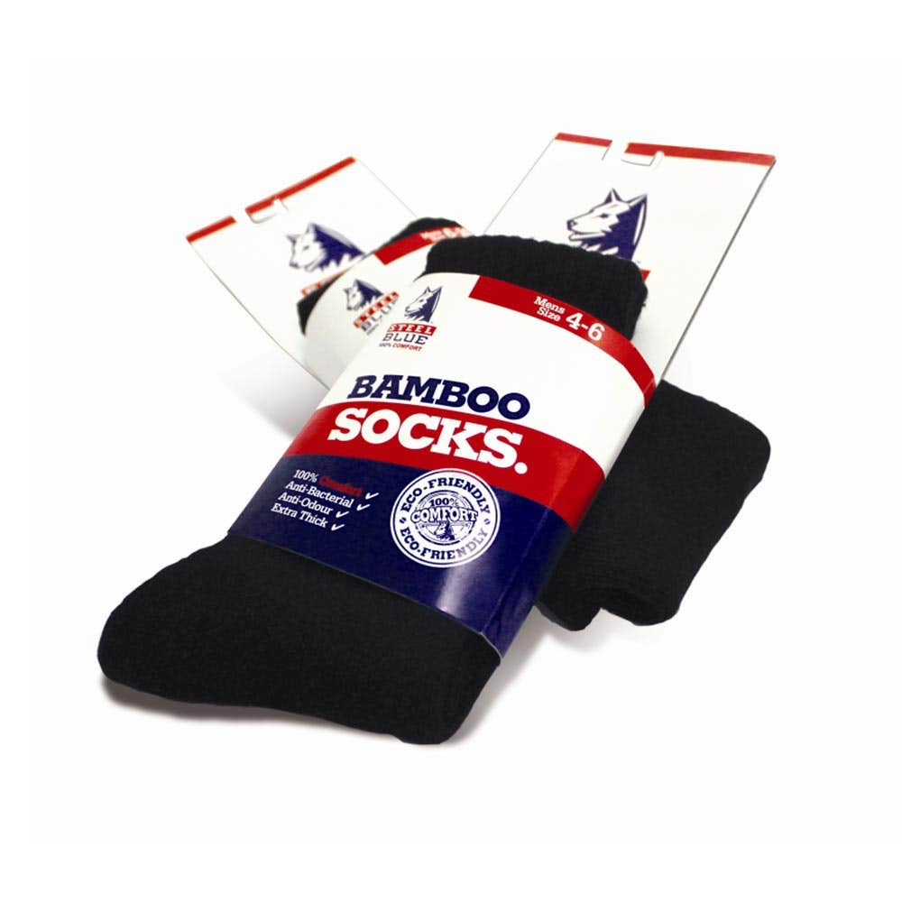 Mens Bamboo Socks Black SBA000SOCKS