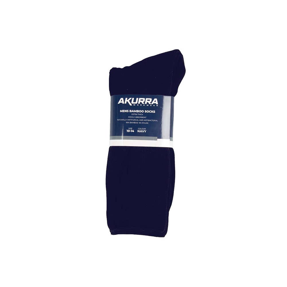 Extra Thick Bamboo Socks Size Mens 10-14 Navy_55580059_ERBSN10-14