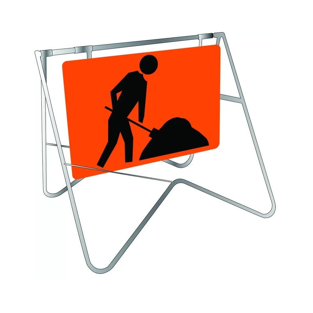 Sign + Swing Stand SYMBOLIC WORKER 600 X 600mm Class 1 Metal_406431_STD216