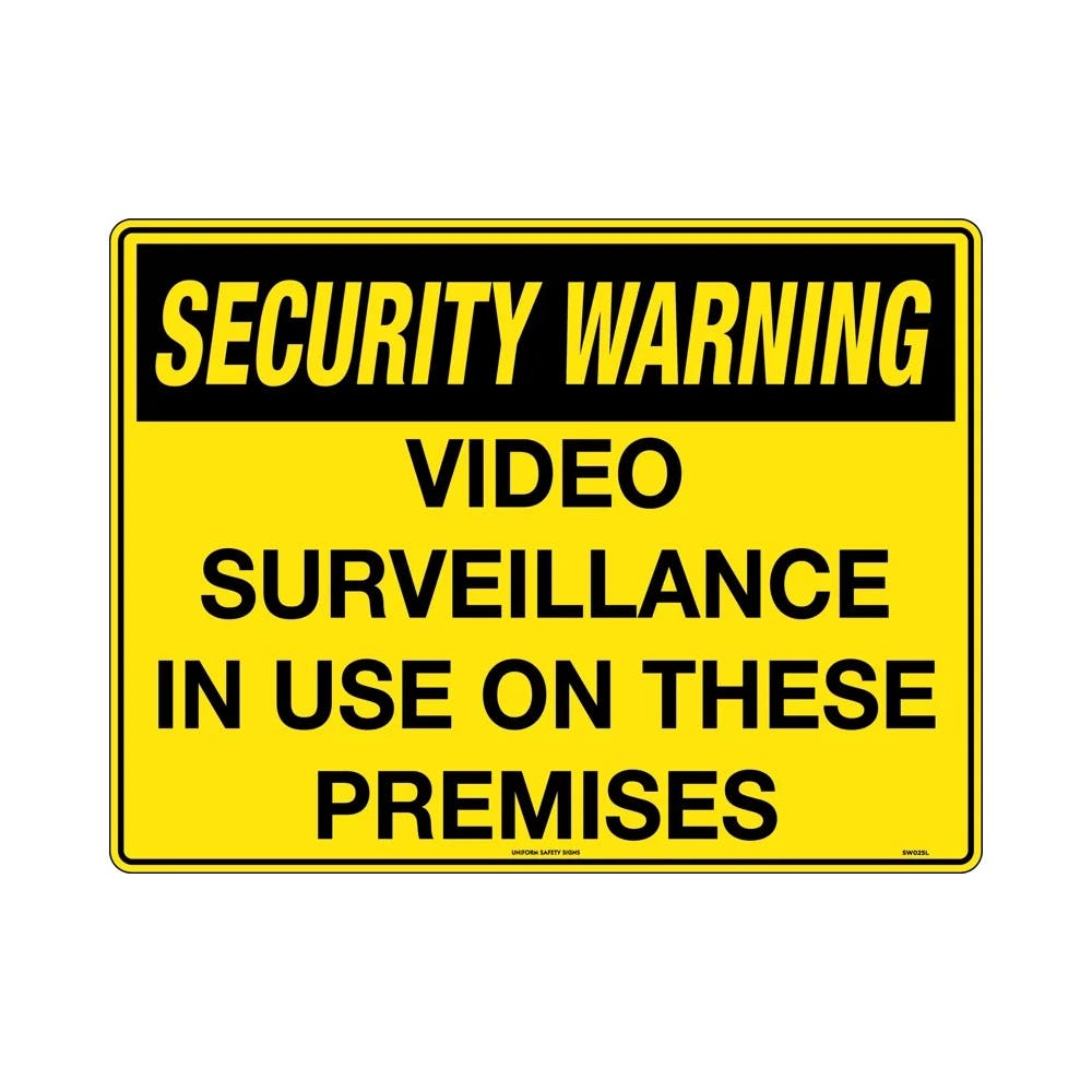 Sign Security Video Surveillance In Use On These Premises 600x450 Metal_513487_SW025LM