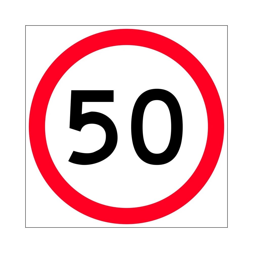 Sign - CI.1 50 In Roundell Corflute 600mm X 600mm_436935_T9-35