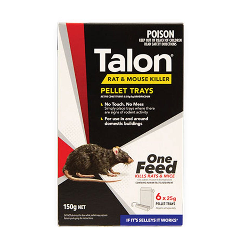 Talon Rat Mouse Bait Killer 6 Pallet Trays 150g 436182 56099