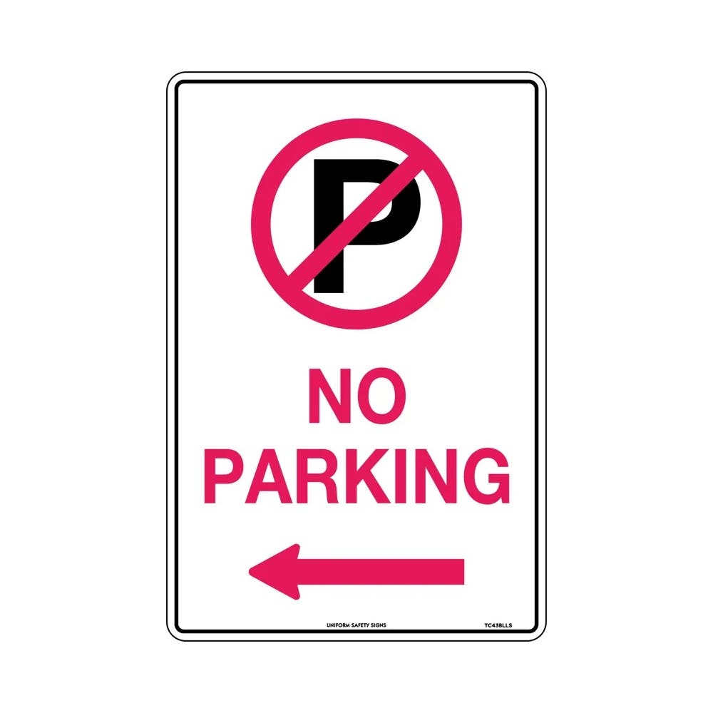 450x300mm Metal - No Parking(Double Arrows+Symbol)_36019453_TC438LSM