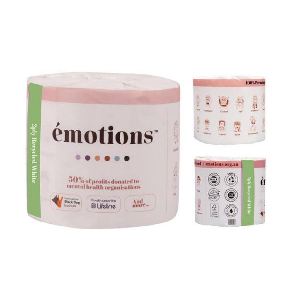 Emotions Recycled Toilet Paper 2ply 400 Sheet 48 Rolls 40046333 2PLY-BAM-WHI-48