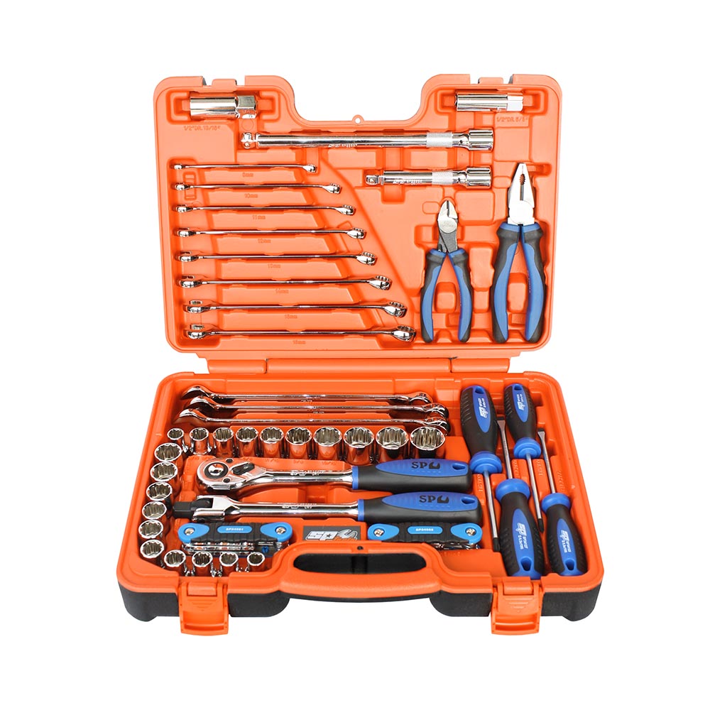 60 Piece 1/2'' Drive 12 Point Socket Tool Kit & X-Case Metric/SAE 40069914 SP51205