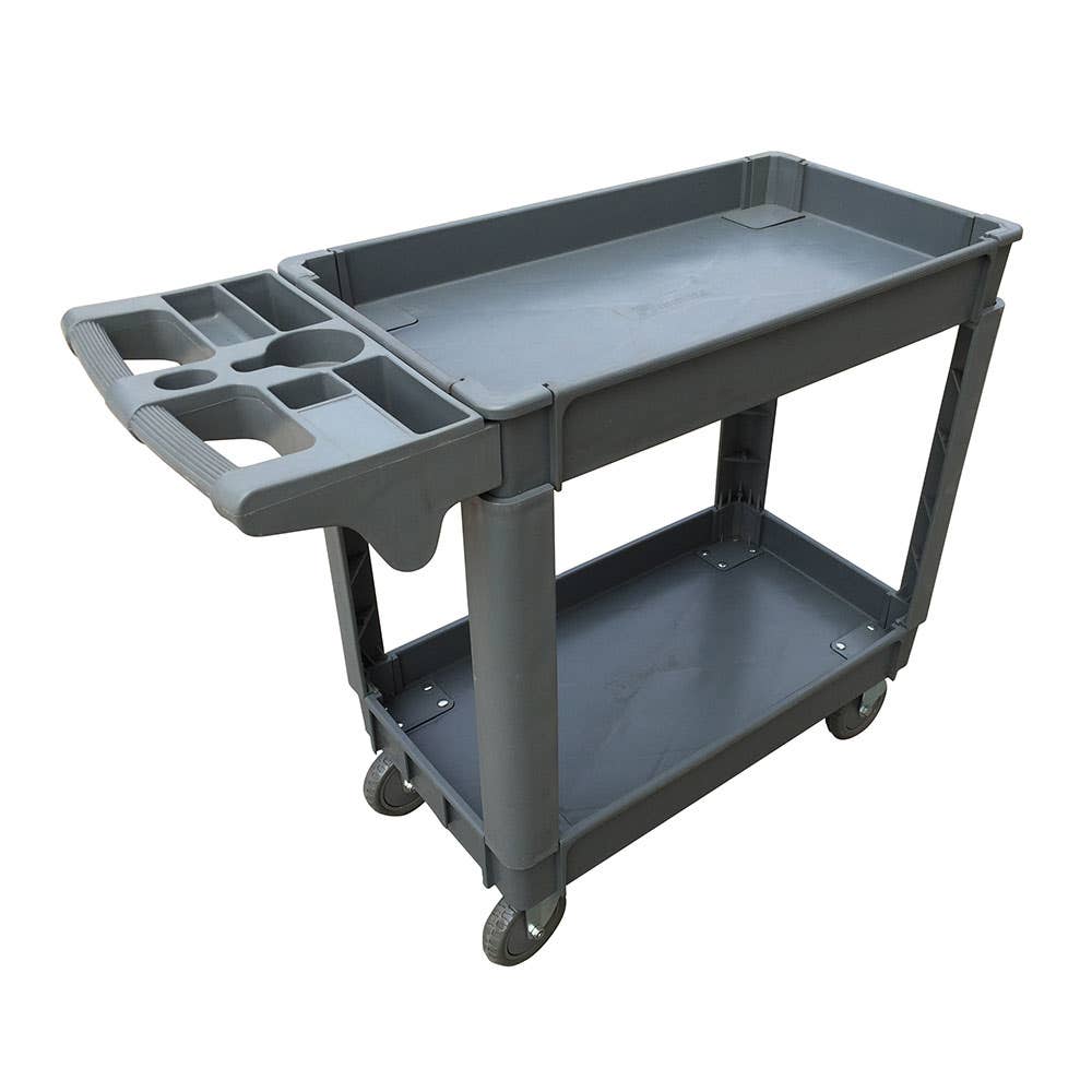 2 Shelf Utility Cart with Castor Wheels 300kg 84050220 UC300KG