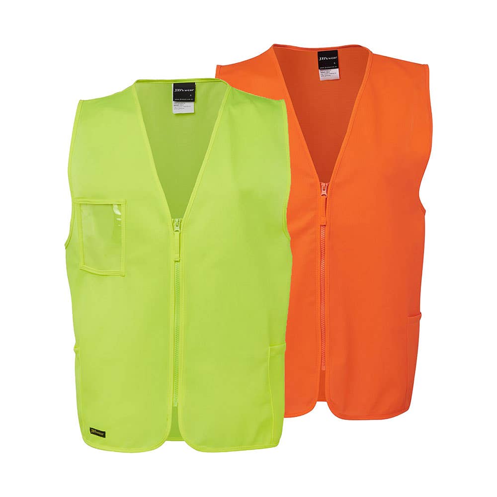 6HVSZ Hi-Vis Day Zip-Up Safety Vest United Rentals UR6HVSZ