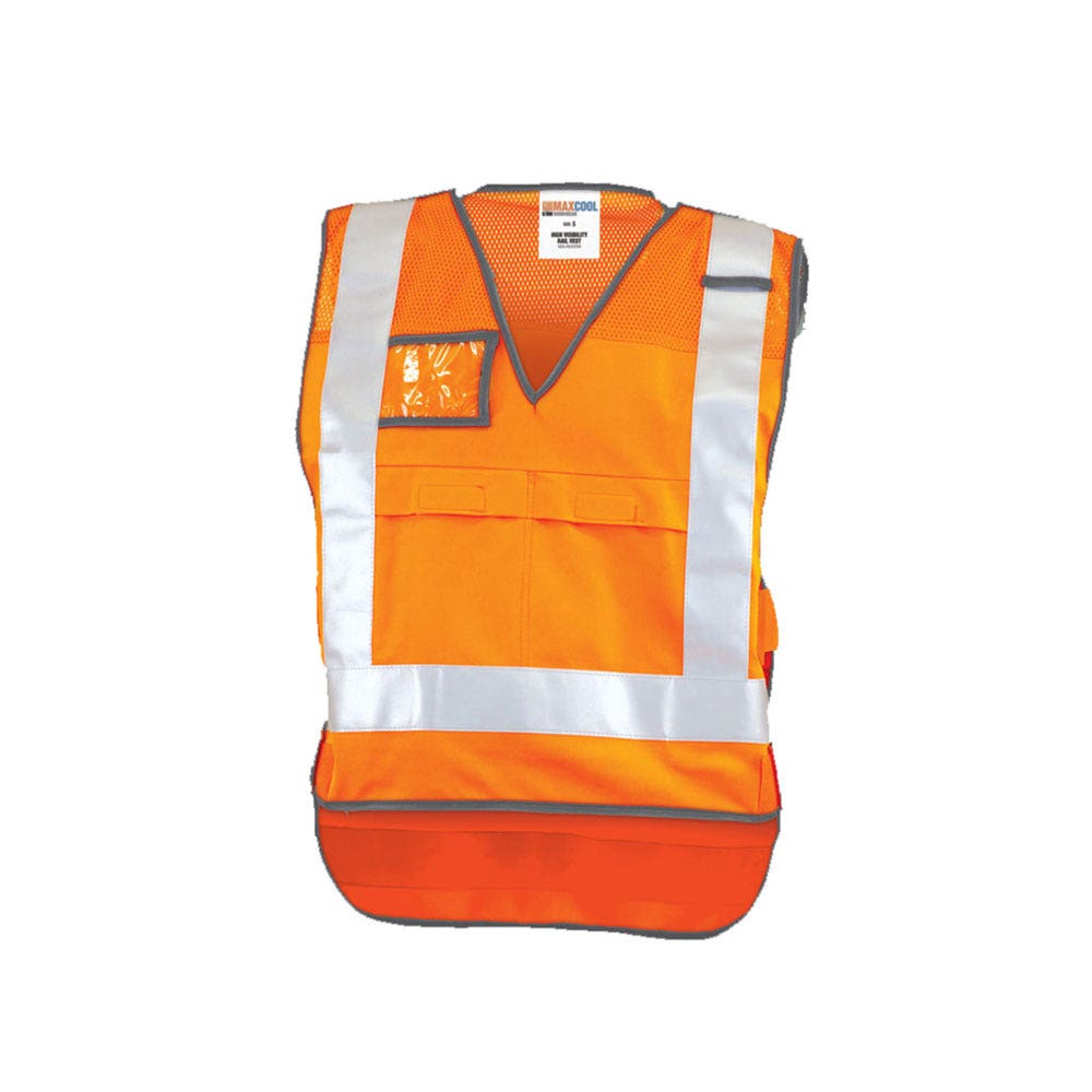 RLVNTPXOR Hi-Vis Day/Night Safety Vest Taped Rail Compliant RLVNTPXOR
