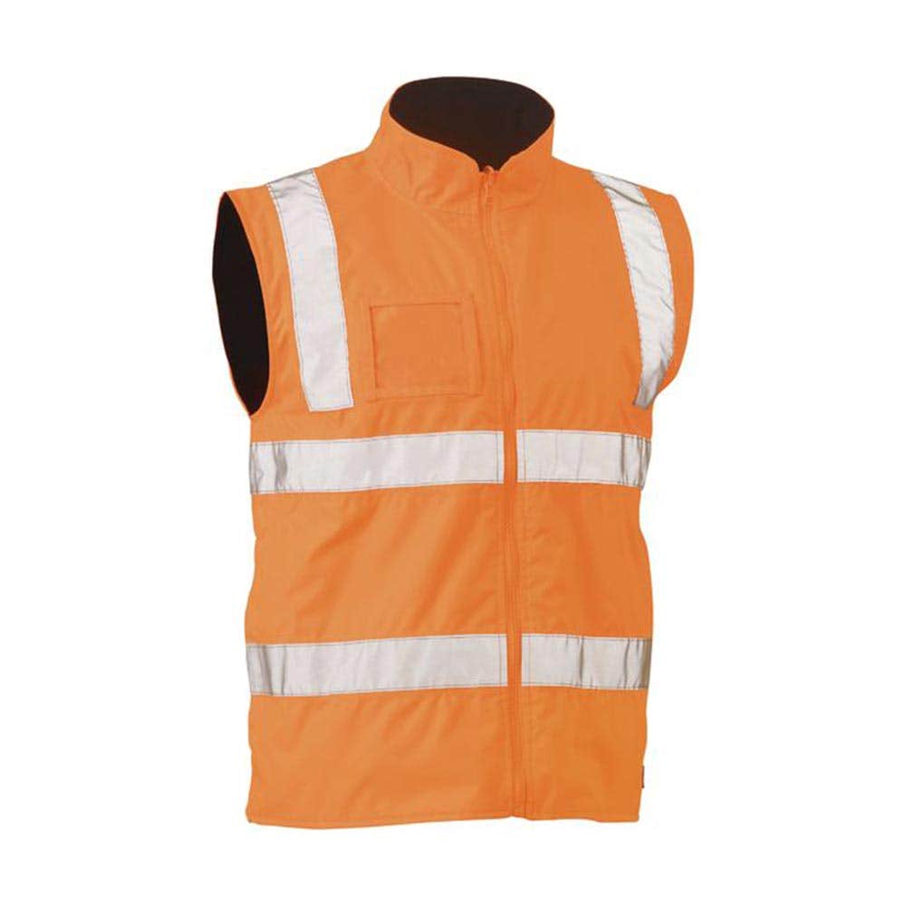 BV0364T Wet Weather Vest Taped Rail Orange Porter Group PORTBV0364T