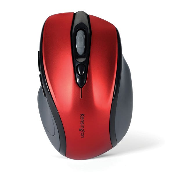 Kensington Pro Fit Wireless Mouse Mid Size 80X135X180mm Red And Black 1031007 72422