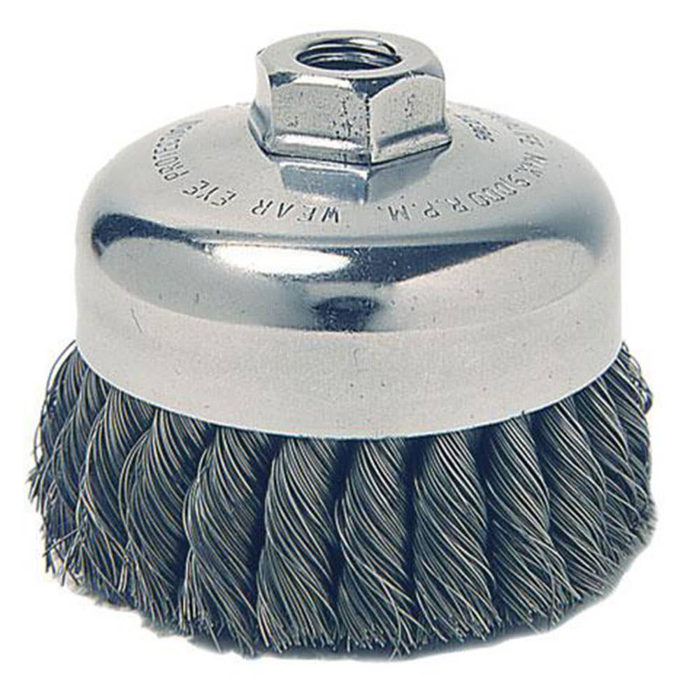 Wire Cup Brush Steel Twist Knot 1 Row 100mm x 14mm x 2.0 Weiler 724023 12313