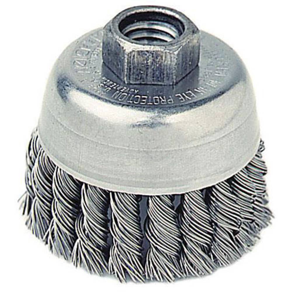 Brush Cup Wire Steel Twist Knot 70mm 5/8'' x 11 UNC Bore 92660018 13286
