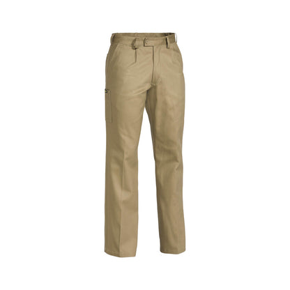 Pants 112R Khaki Cotton Drill 310gsm Utility Single Pleat Bisley_90010716_BP6007_BCDRR12