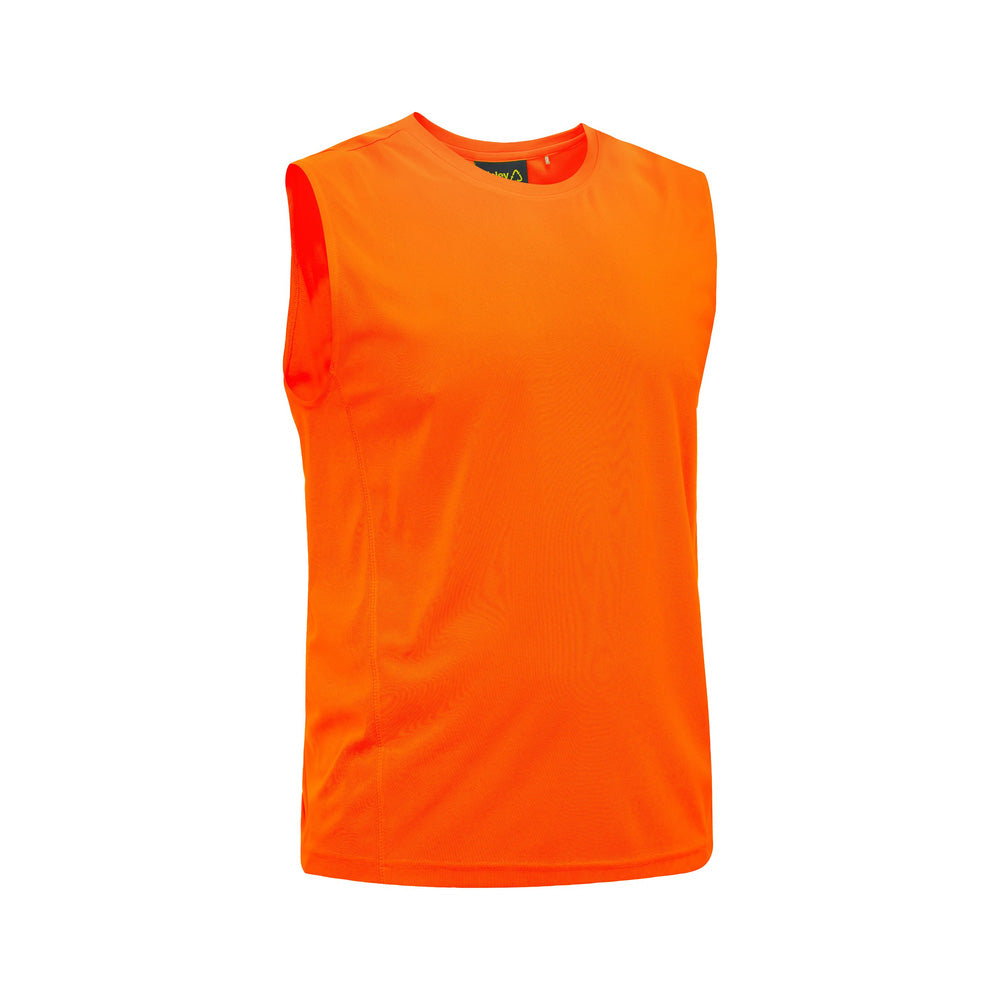 Tank Recycled Muscle Poly 140gsm Orange S Bisley_40114303_BK0440_BF61S