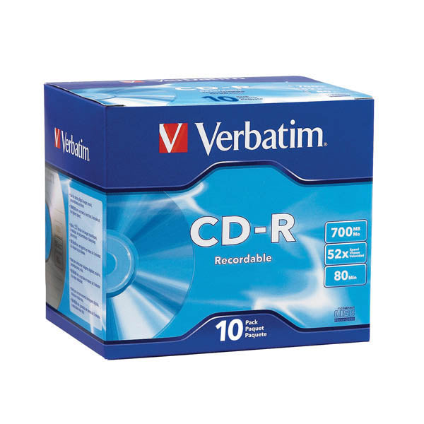 Verbatim 94935 Cd-R Slim Jewel Case 700Mb 52X Silver Pack 10_40122500_94935