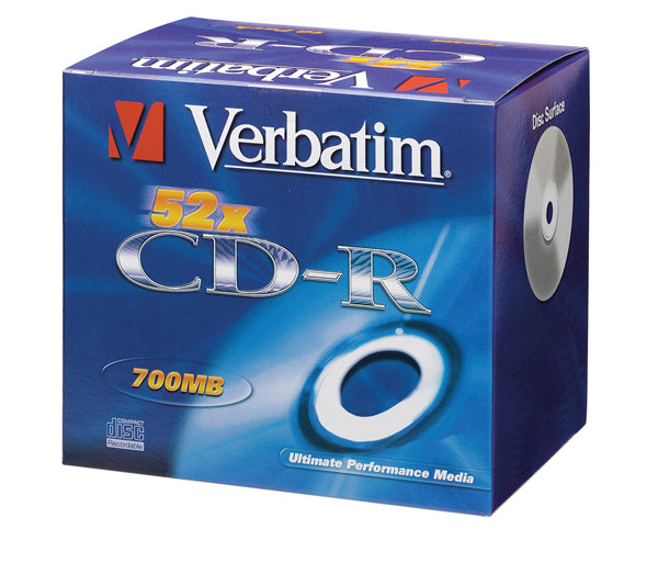 Verbatim 41846 Cd-R 700Mb 52X Jewel Case Silver Pack 10_40166000_41846