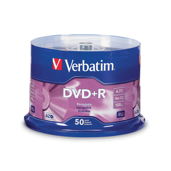 Verbatim 95037 Dvd Spindle Dvd+R 16X 4.7Gb Silver 50_25403900_95037