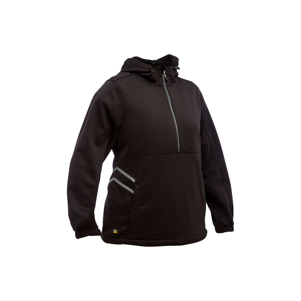 Hoodie Womens Liquid Repellent Fleece Poly 320gsm Black 18 Bisley_40114400_BKL6574_BBLK18
