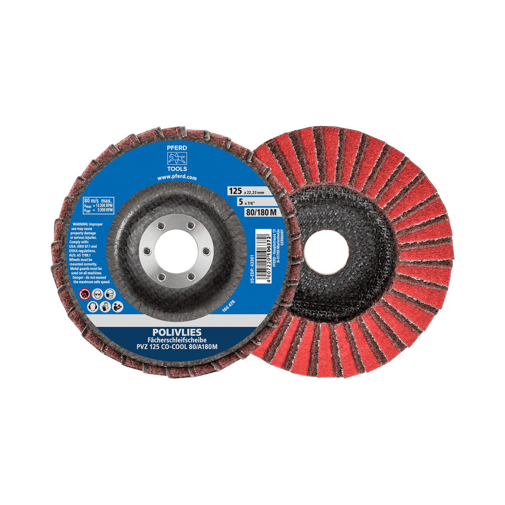 POLIVLIES flap disc PVZ ceramic 125 mm hole 22.23 mm CO-COOL80/A180M fine_40108353_44695112