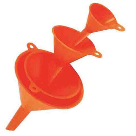 Plastic Funnel Rigid Spout 4 Piece Set 50-100mm 02360 Pressol 4018003 02360