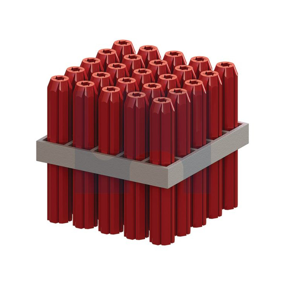 Wall Plug Tapered Point Polyethylene Red (8-9G Screw) 6 38 - Pk 1000_40088932_MWPFR-38