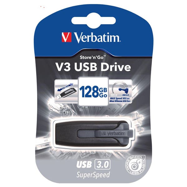Verbatim Usb Flash Drive Store N Go 128Gb Usb3.0 Grey 1025224 49189