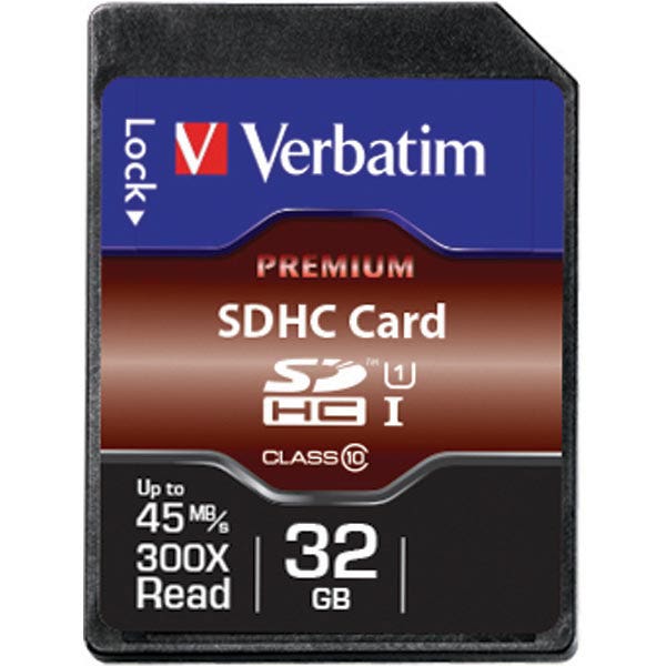 Verbatim Memory Card 32GB SDHC Class 10 1020942 43963