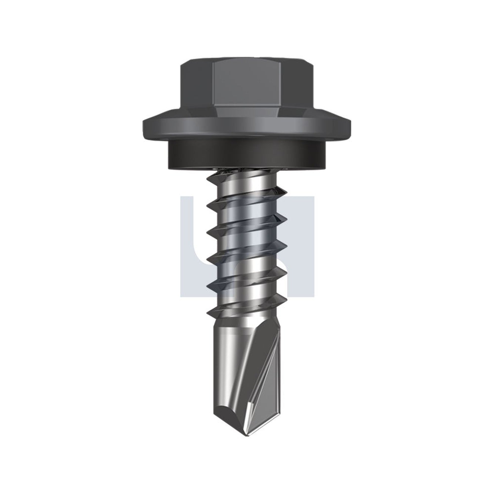 Metal Sds Hex Head + Washer Basalt - Cl4 As3566 #12-14 20 - Pk 1000_40094121_TBAM4SH1214020