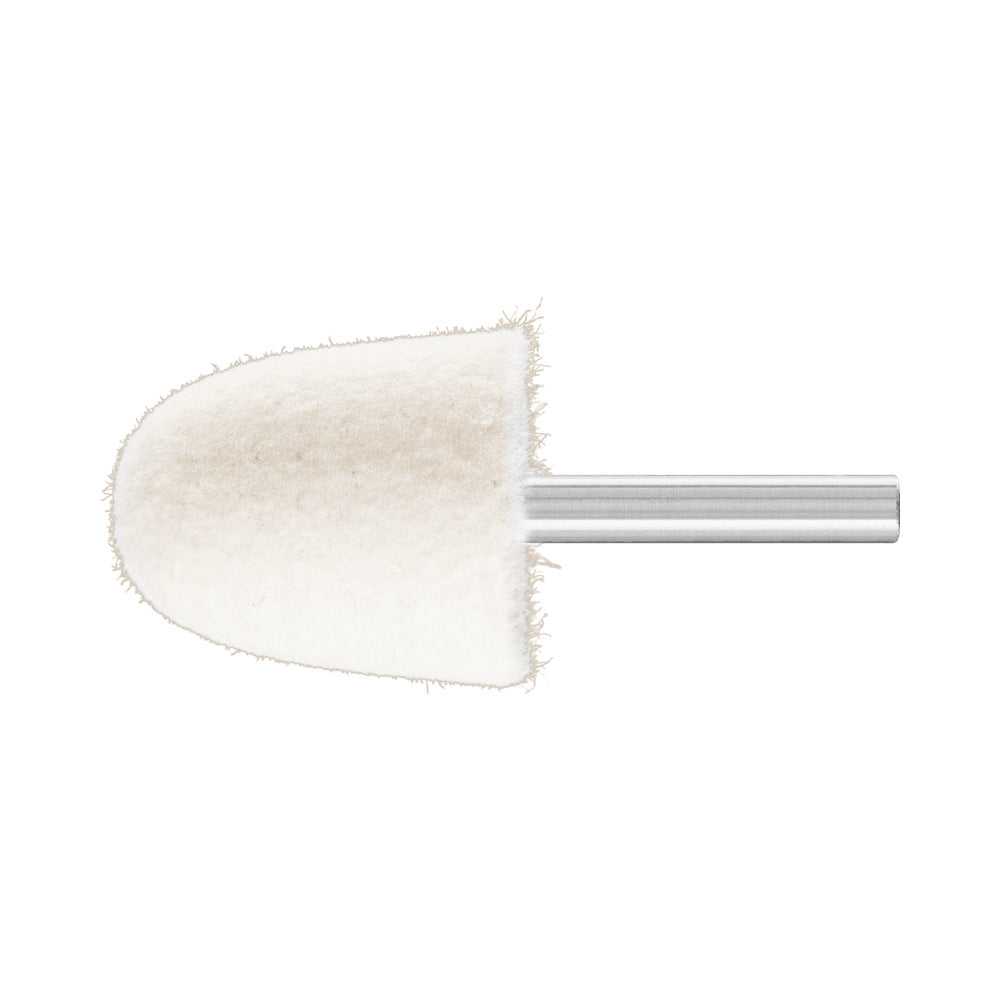 Medium-hard felt polishing points conical shape dia. 30x35 mm shank 6 mm_40108202_44101721