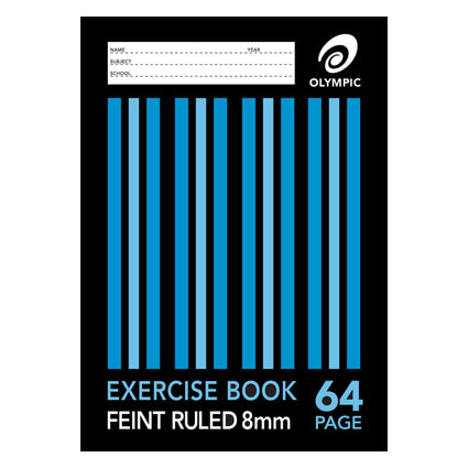 Olympic Exercise Book Feint Ruled 8mm A4 64 Pages_1000925_00408