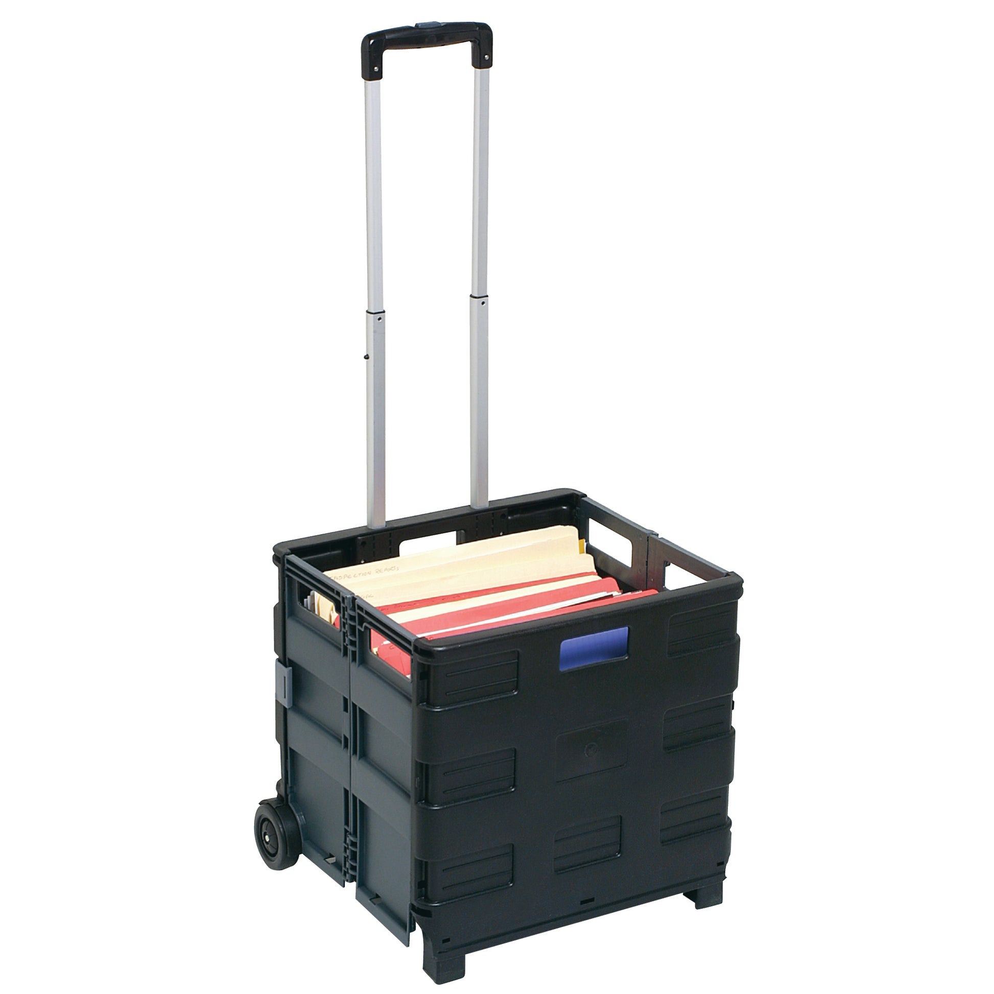 Marbig Trolley Collapsible Storage 25Kg Capacity 430X460X80mm Black_1004656_87505