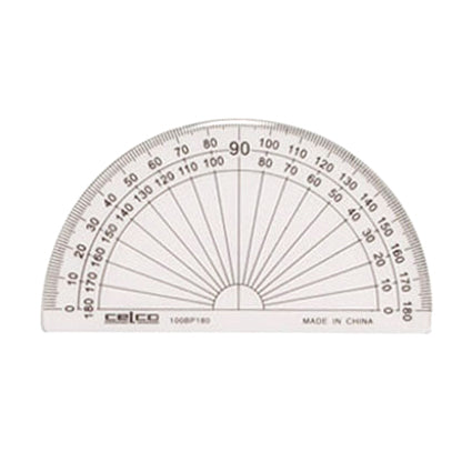 Celco Protractors 180 Degrees Half Circle 100mm Clear_1004723_PRO1018
