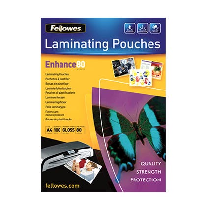 Fellowes Laminating Pouch A4 80 Micron Gloss 53061 1005310 5306114