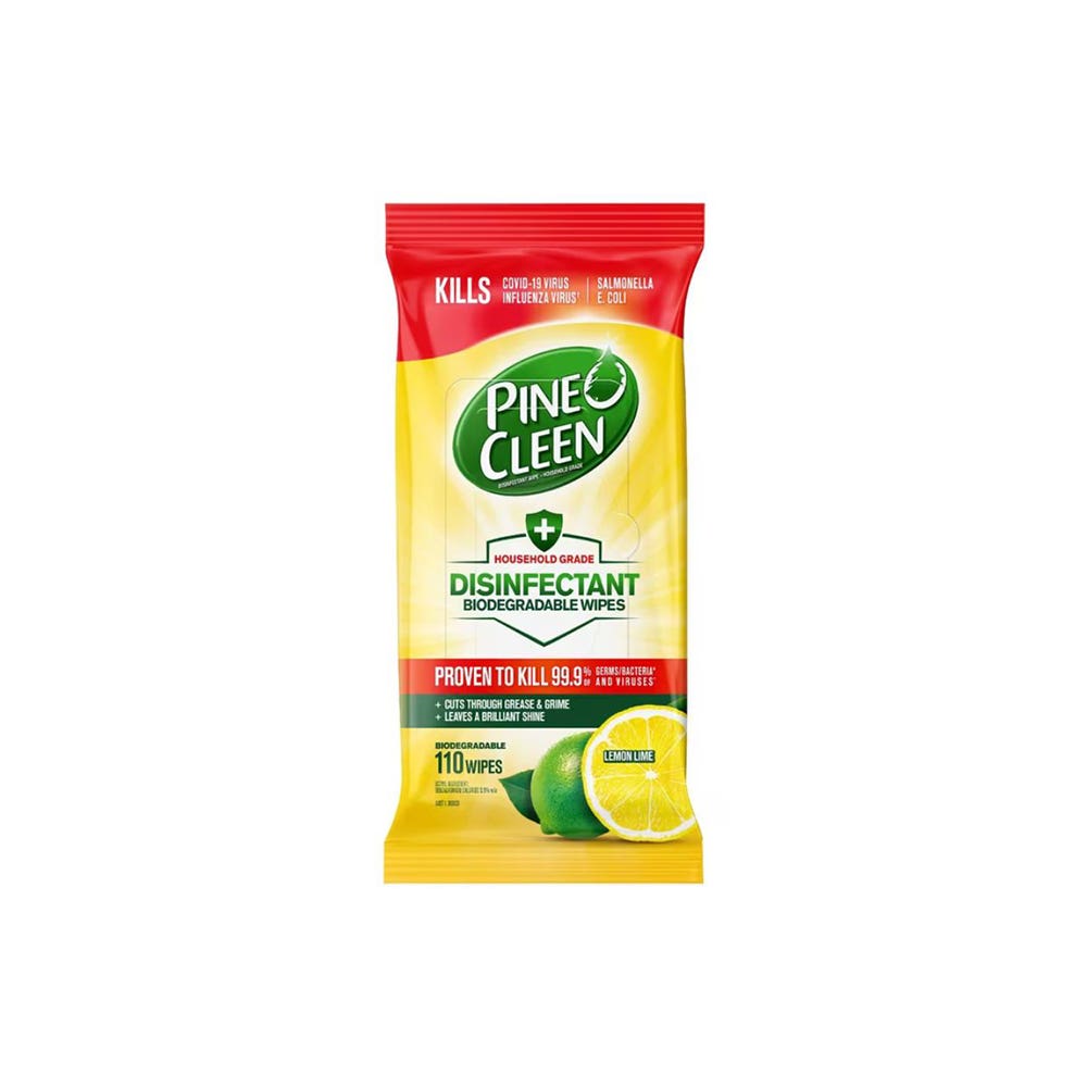 Pine O Cleen Wipes Surface Antibacterial Lemon Lime 90 1006305 3245793