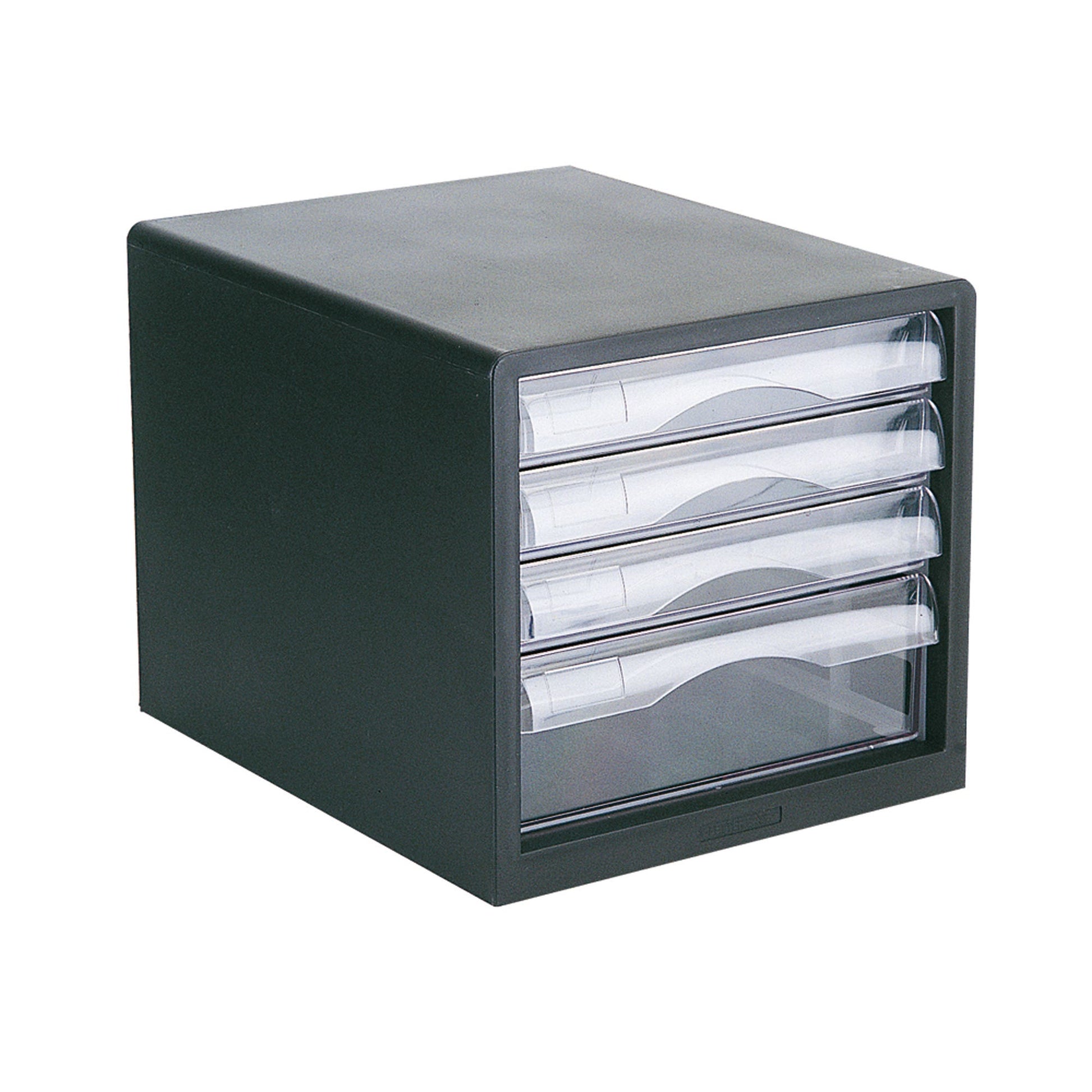 Esselte Desktop Filing Drawers A4 4D Black 1007677 49774