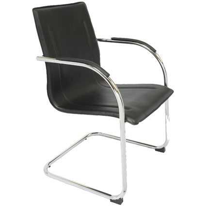 Rapid Comfo Visitor Chair Chrome Cantilever Black Pu_1007870_COMFO_NLA