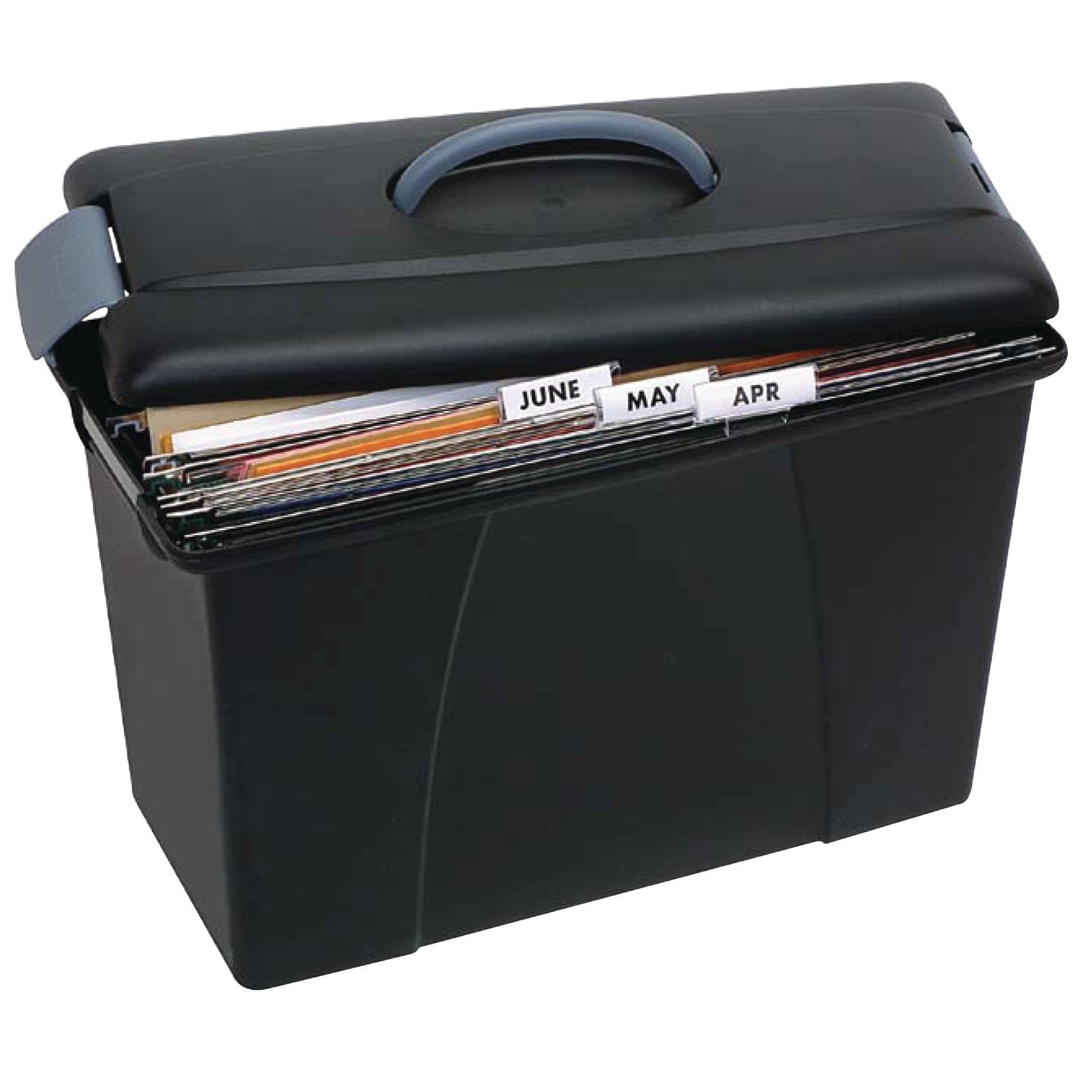 Crystalfile Suspension File Carry Case Capacity Black 18L_1009103_08602