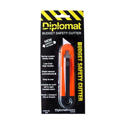 Diplomat Budget Safety Cutter Spring Loaded Orange 1009331 A38