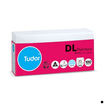 Tudor Envelopes Dl 110x220mm Peel N Seal White 100_1009620_140010