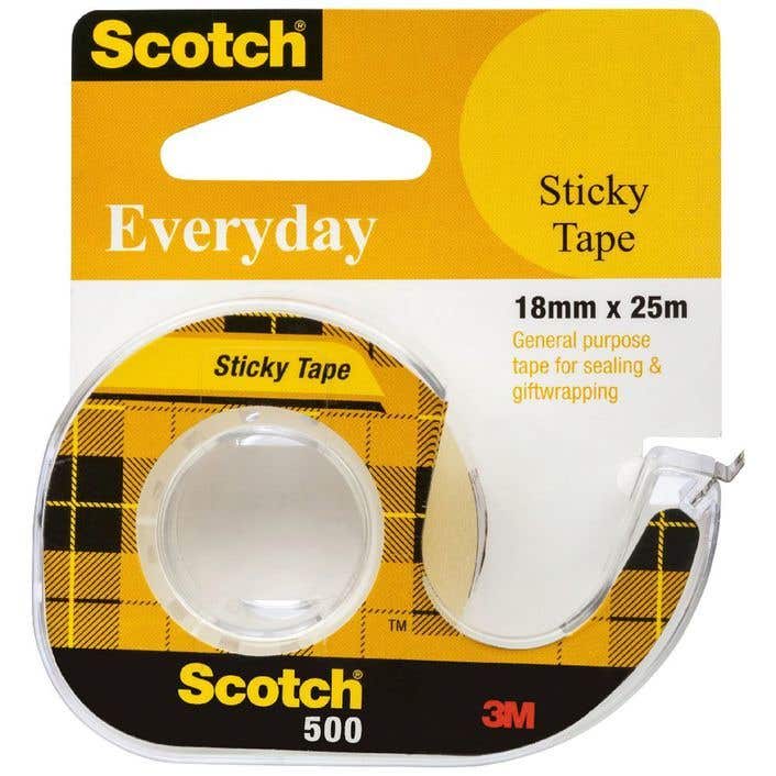 Scotch 502 Everyday Sticky Tape Dispenser 18mm X 25m 1010835 AB010624034
