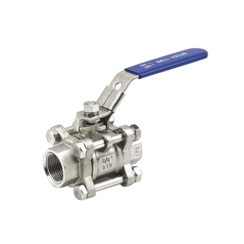 Valve Ball Stainless Full Port 3 Piece 1000psi 4'' BSPT 100mmnb 94770016 94770016 SS3BV100