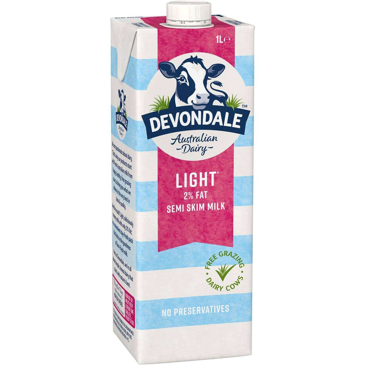 Devondale Semi Skim Long Life Milk 1L 1011675 1001834