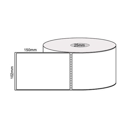 Zebra Direct Thermal Perforated Labels 102X150Mm White 400 1012321 L11415