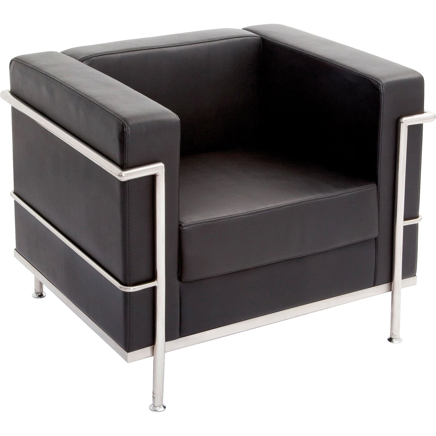 Rapid Space Single Seater Reception Lounger Black Pu_1014220_SPACE1