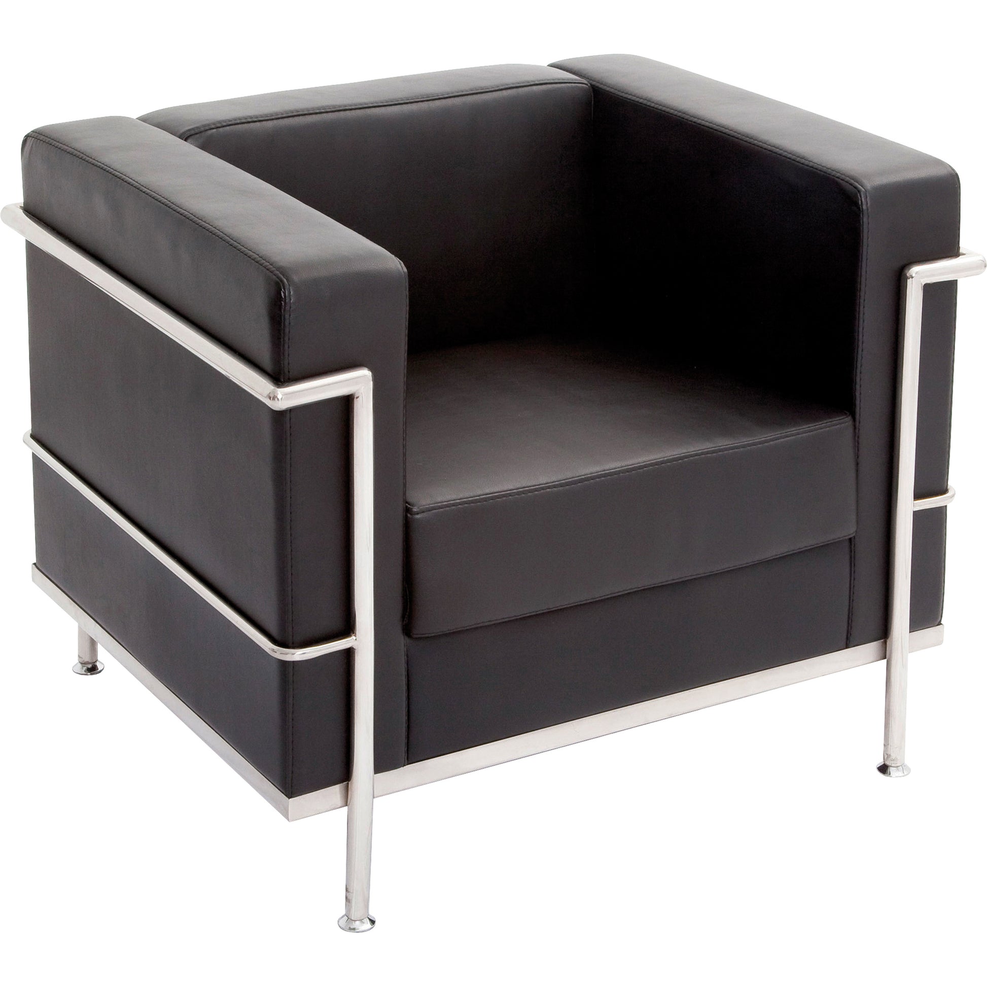 Rapid Space Single Seater Reception Lounger Black Pu_1014220_SPACE1