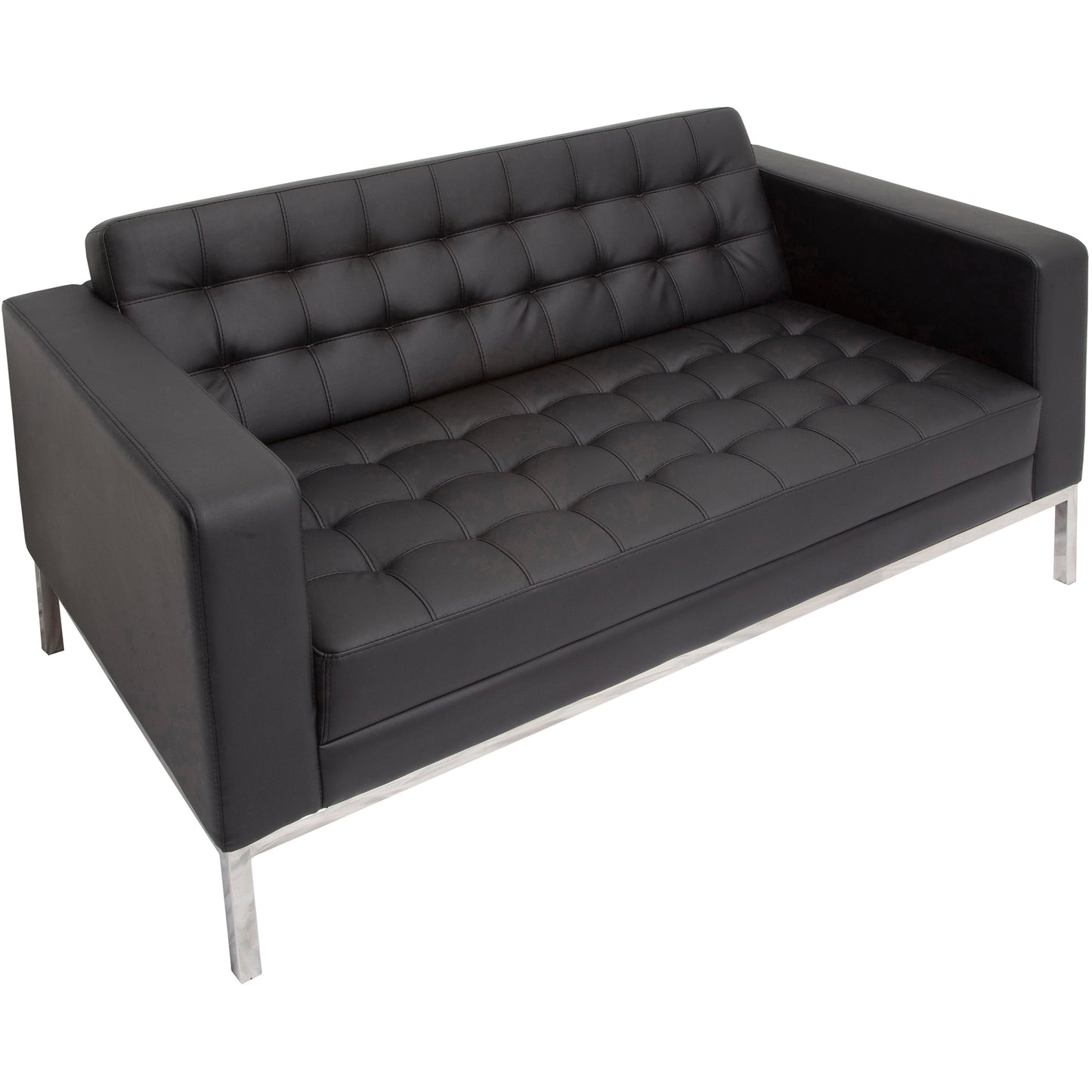 Rapid Venus 2 Seater Reception Lounger Black Pu_1014224_VENUS2
